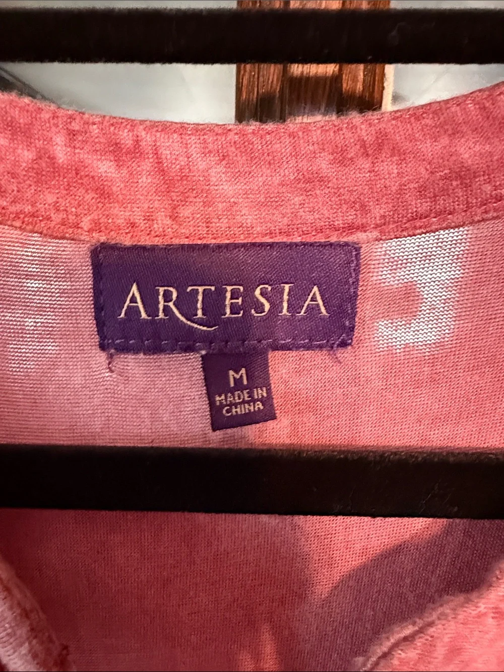 Artesia‎ Womens Tiered Boho Lace Hem Tunic Top Sleeveless Mauve Pink Medium